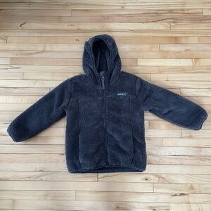 Eddie Bauer Kids Charcoal Plush Hooded Zip Jacket